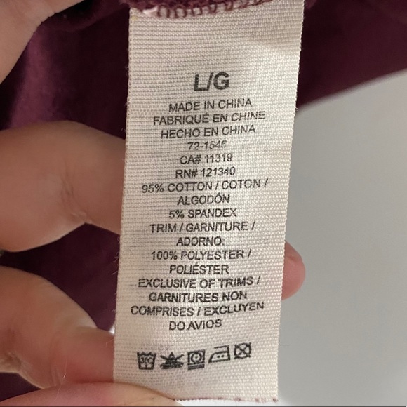 Garage Burgundy Cropped Tank Top with Mesh Detail - Picture 8 of 8